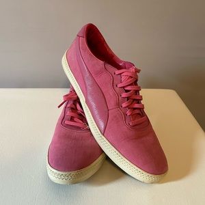 Alexander McQueen x Puma Pink leather Sneakers ARMES LO Womens Size US 7.5